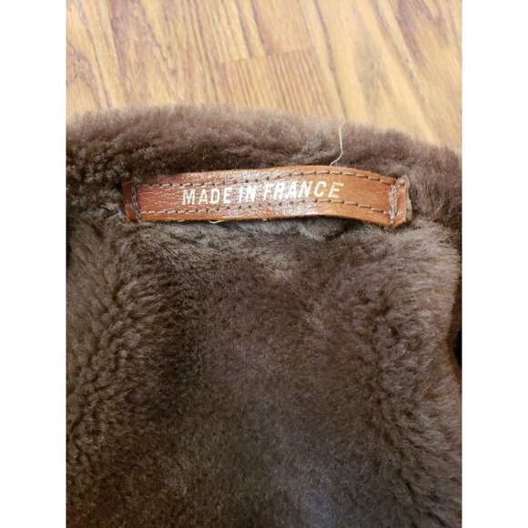 Jacques Jekel Shearling Coat Mens 40 Brown Sheepskin Rancher Jacket Leather - Picture 16 of 16